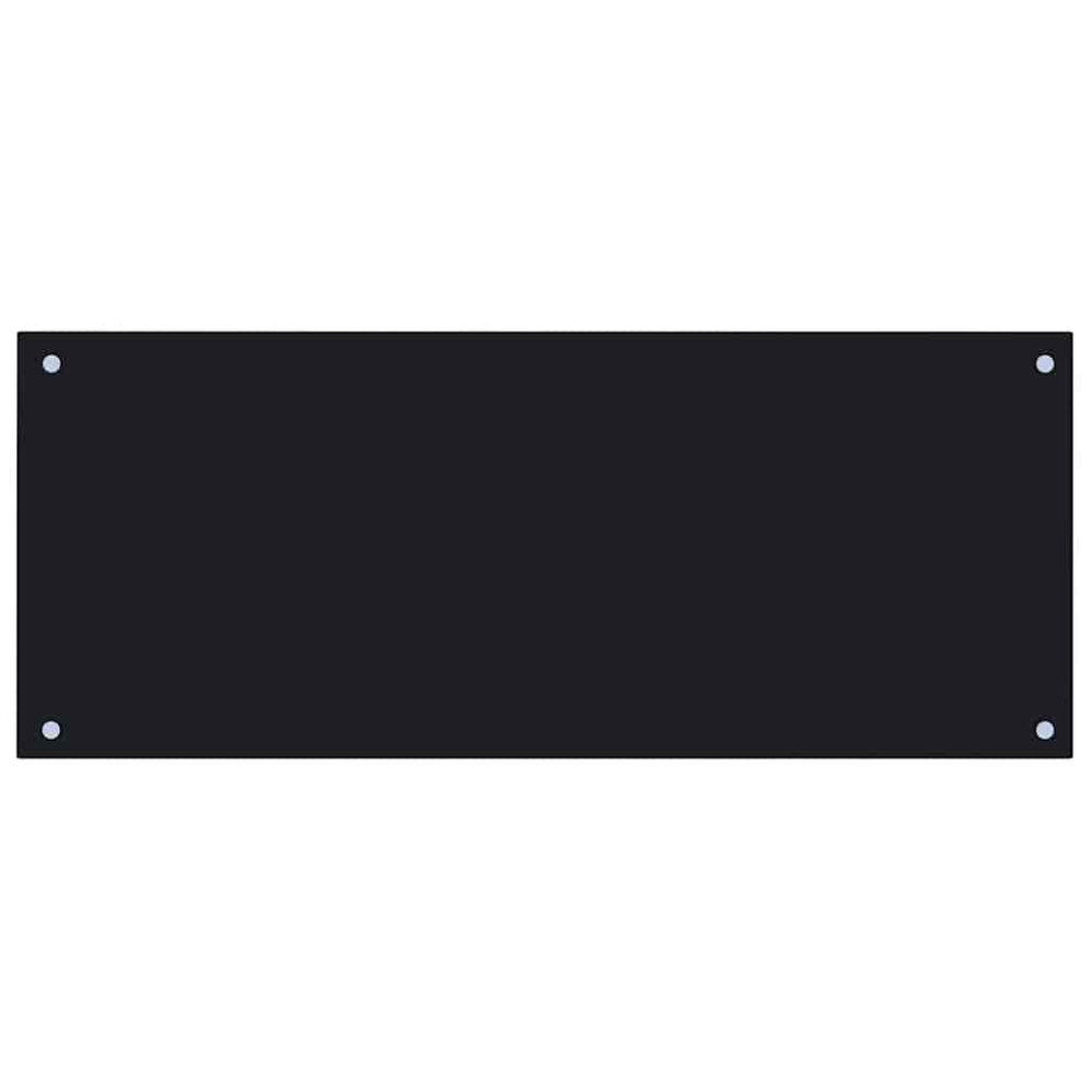 Vidaxl Black Kitchen Backsplash Heat-Resistant Scratch-Resistant Kitchen Decor Wall Panel System Tile Splash Guard 100 X 40 Cm Tempered Glass - Image 2