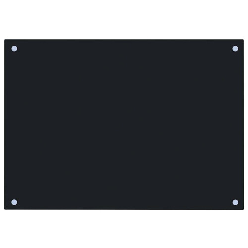 VidaXL vidaXL Kitchen Backsplash Kitchen Wall Panel Black 70 x 50 cm Tempered Glass