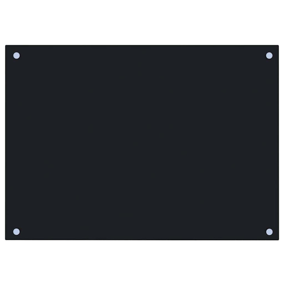 Vidaxl Kitchen Backsplash Kitchen Wall Panel Black 70 X 50 Cm Tempered Glass