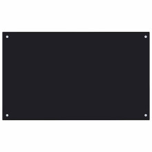 vidaXL Kitchen Backsplash Kitchen Wall Panel Black 100 x 60 cm Tempered Glass