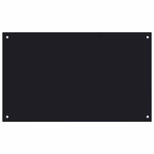 VidaXL vidaXL Kitchen Backsplash Kitchen Wall Panel Black 100 x 60 cm Tempered Glass
