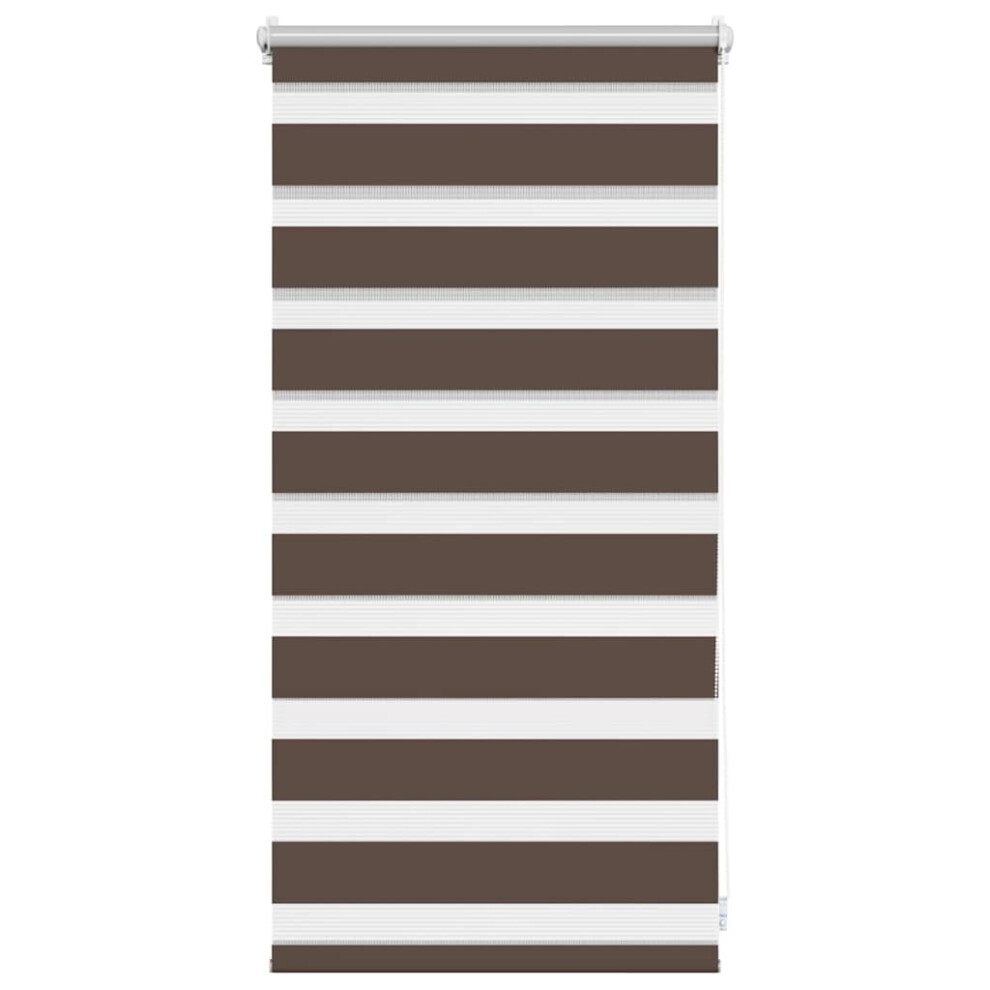 Vidaxl Zebra Blind 40X100cm Coffee Home Office Window Roller Shade Sunscreen