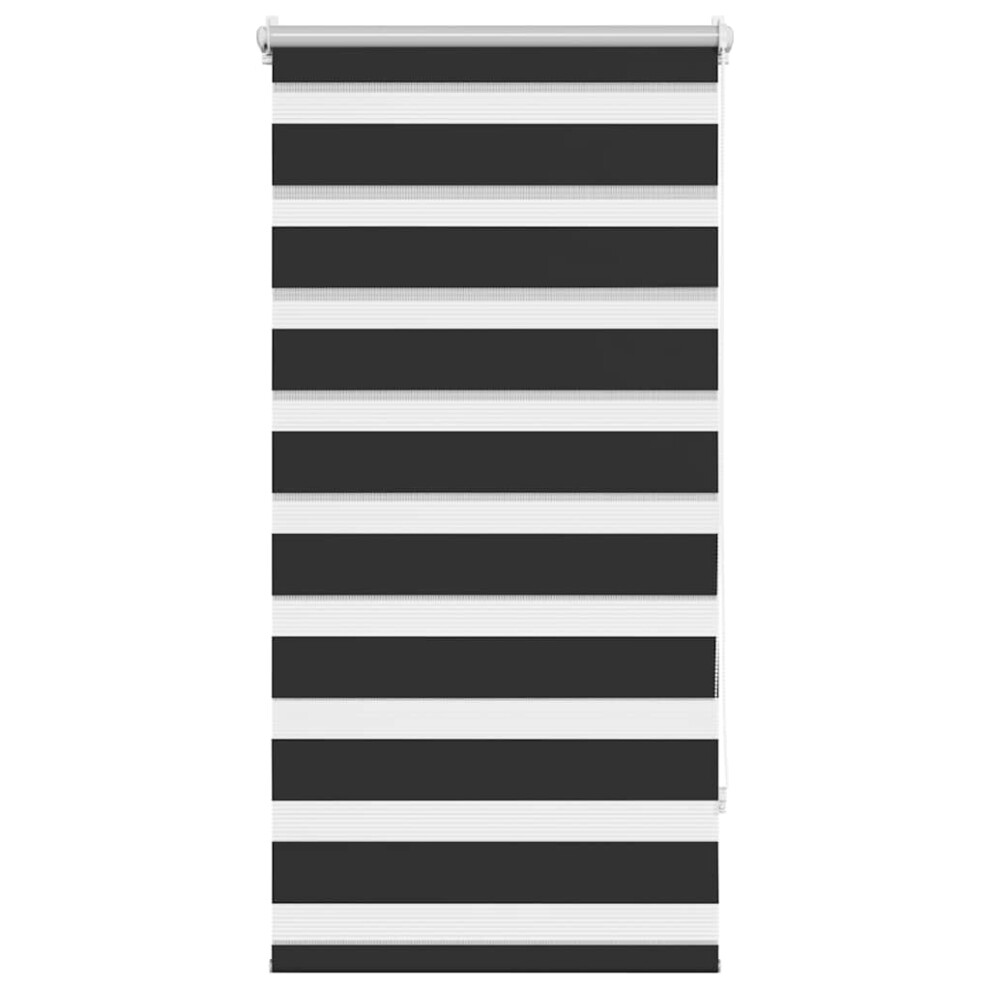 vidaXL Zebra Blind 80x150cm Black Home Office Window Roller Shade Sunscreen