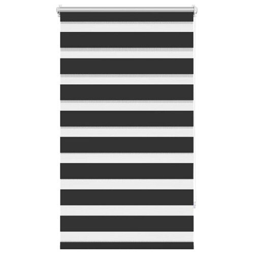 VidaXL (black, 90 x 150 cm) vidaXL Zebra Blinds Alternative Parallel Roller Blind Window Privacy Screen