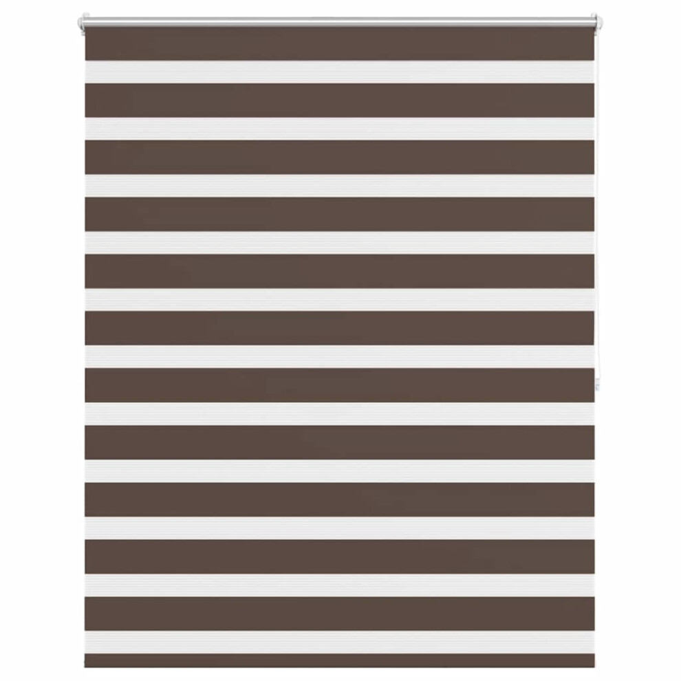 vidaXL Zebra Blind 120x175cm Coffee Home Office Window Roller Shade Sunscreen
