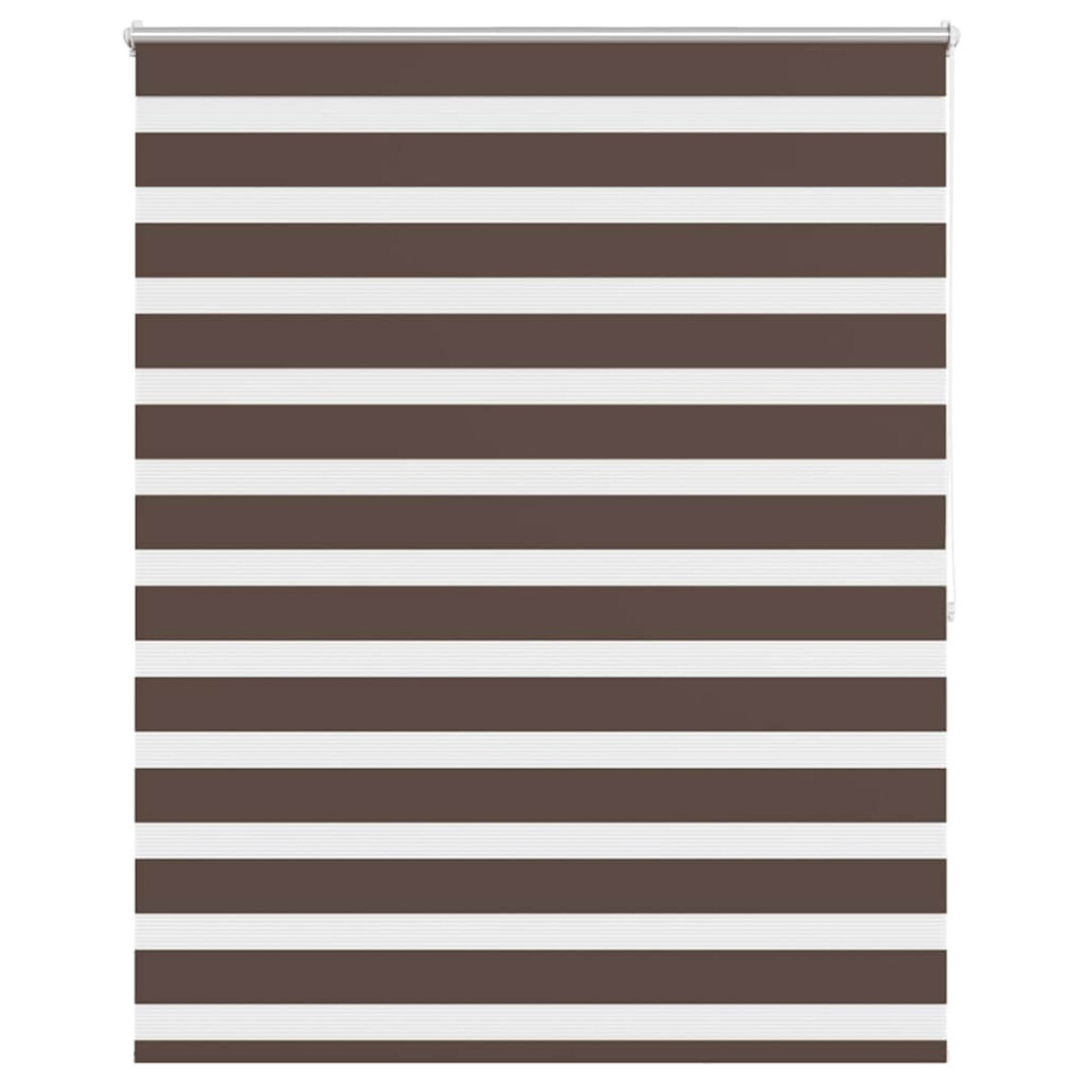 vidaXL Zebra Blind 140x175cm Coffee Home Window Roller Screen Curtain Shade
