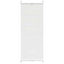 White Pleated Blind 60x100cm - Top & Bottom Adjustable, Clamp Mount, Crepe Fabric, UV Sun Protection