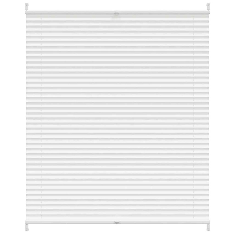 Vidaxl Plisse Blind 100X125cm White Pleated Window Curtain Shade Sunscreen