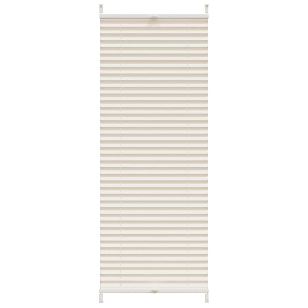 vidaXL Plisse Blind 50x100cm Cream Pleated Window Curtain Shade Sunscreen