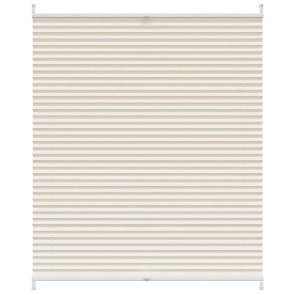 Vidaxl Plisse Blind 100X125cm Window Shade Curtain Sunscreen Shutter Cream