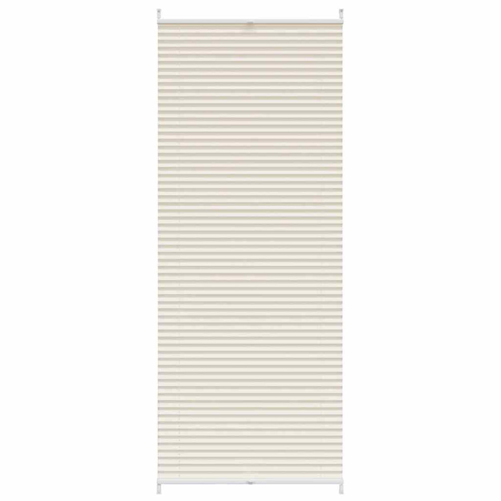 vidaXL Plisse Blind 90x200cm Cream Pleated Window Curtain Shade Sunscreen