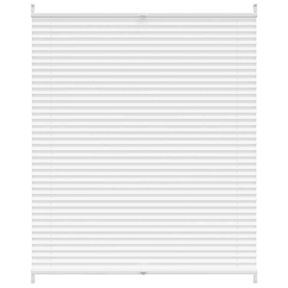 vidaXL Plisse Blind 110x150cm White Pleated Window Curtain Shade Sunscreen