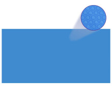 vidaXL Pool Cover Rectangular 549x274cm PE Blue Ground Cloth Base Protector