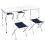 VidaXL vidaXL Foldable Camping Table Set with 4 Stools Height Adjustable Picnic Table 1