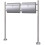 VidaXL Double Mailbox on Stand Stainless Steel 1