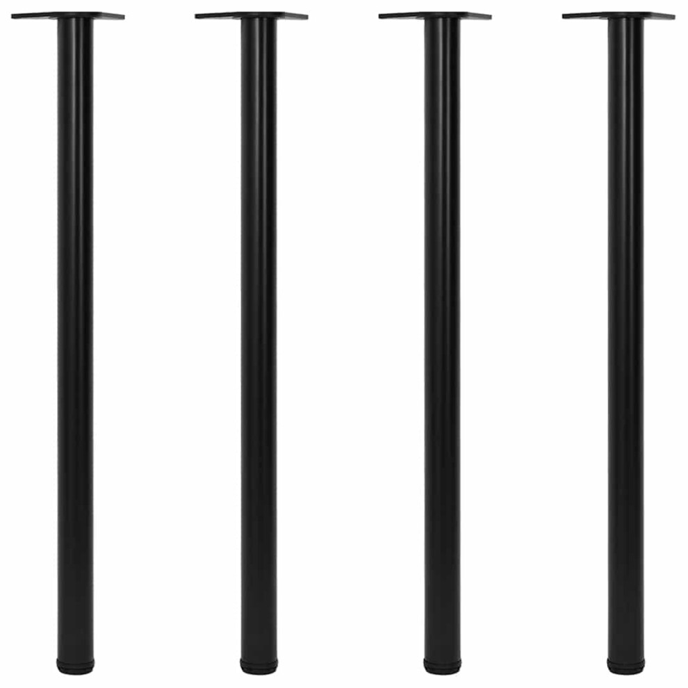 4 Height Adjustable Table Spare Legs Feet Foot Black Bar Table Worktop Desk