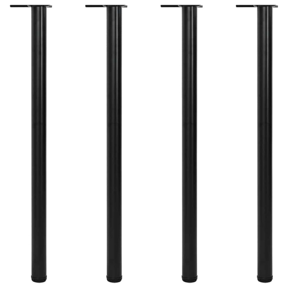 vidaXL 4 Height Adjustable Table Legs Black 1100mm Spare Feet Foot Accessory