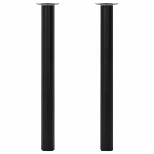 vidaXL 2x Telescopic Table Legs Black 710-1100mm Breakfast Bar Worktop Desk