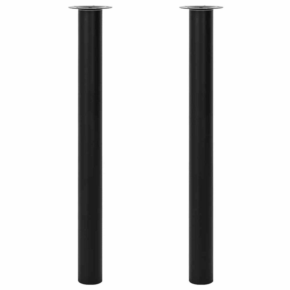 vidaXL 2x Telescopic Table Legs Black 710-1100mm Breakfast Bar Worktop Desk