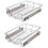 VidaXL 2 pcs Pull-Out Wire Baskets Kitchen Base Larder Units Storage Organiser 400 mm 1
