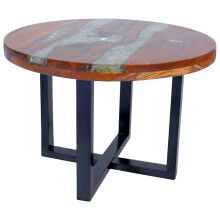 vidaXL Coffee Table End Side Teak Resin 60 cm Living Room Furniture Home Decor