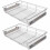 VidaXL 2 pcs Pull-Out Wire Baskets Kitchen Base Larder Units Storage Organiser 800 mm 1