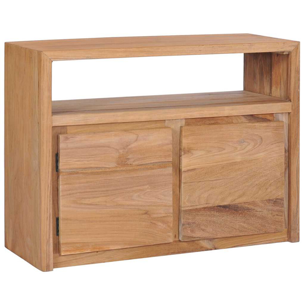 Vidaxl Solid Teak Wood Sideboard Storage Organiser Cabinet Dresser Unit Stand