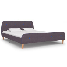 vidaXL Bed Frame without Mattress Bed Base Taupe Fabric 150x200 cm King Size