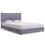 VidaXL vidaXL Bed Frame without Mattress Bed Base Light Grey Fabric 135x190 cm Double 1