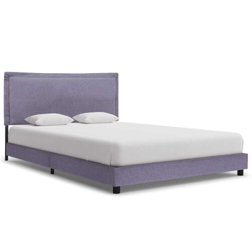 VidaXL vidaXL Bed Frame without Mattress Bed Base Light Grey Fabric 135x190 cm Double