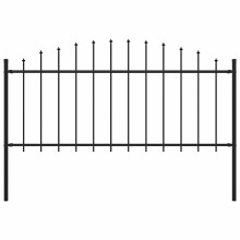 vidaXL Gartenzaun Woerden mit Speerspitze Stahl 170 x 75 cm Schwarz
