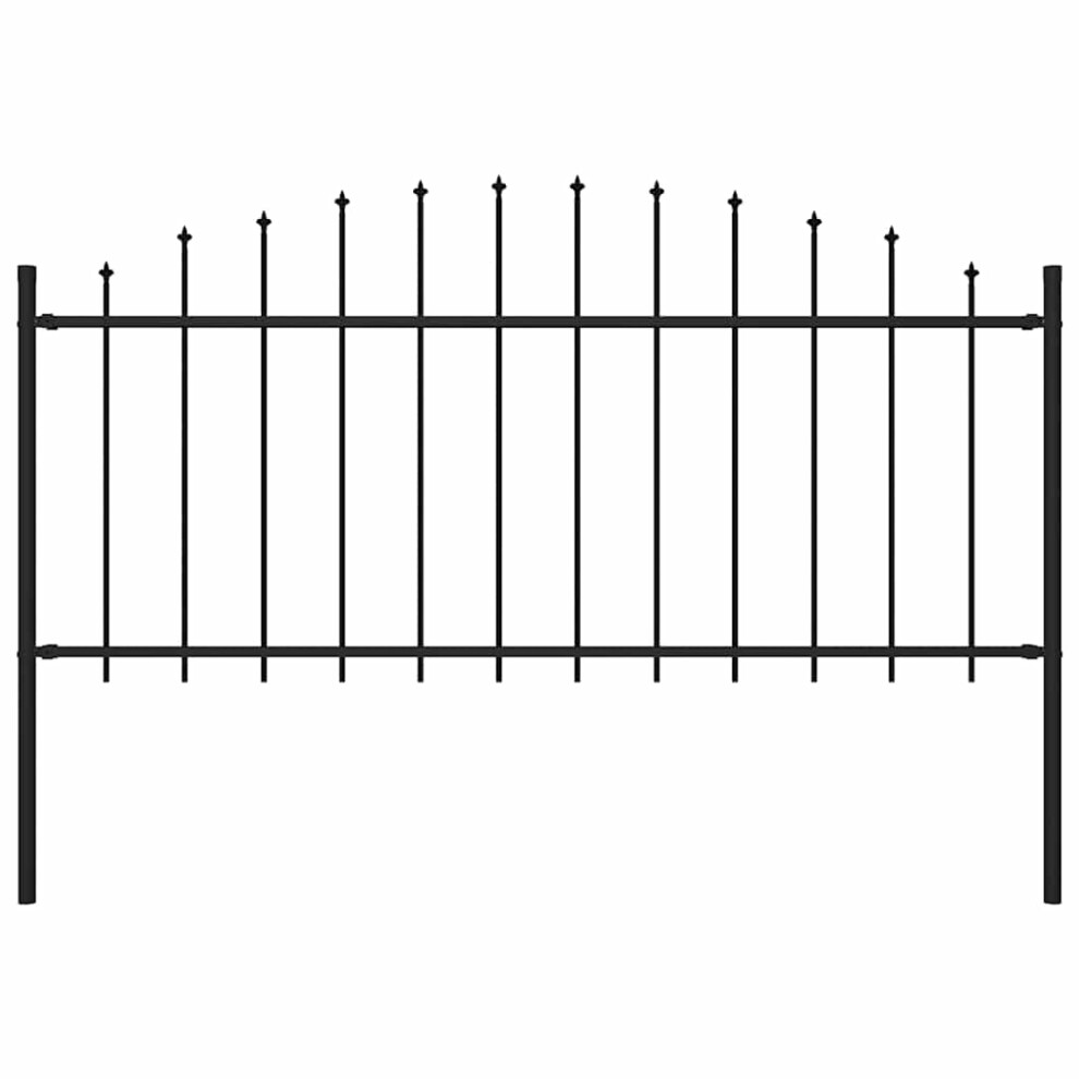 Vidaxl Garden Fence Spear 0.5-0.75M Outdoor Panel Barrier Border