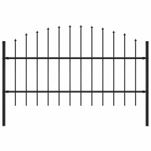 vidaXL Gartenzaun Woerden mit Speerspitze Stahl 170 x 100 cm Schwarz
