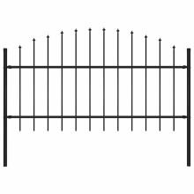 vidaXL Gartenzaun Woerden mit Speerspitze Stahl 170 x 125 cm Schwarz