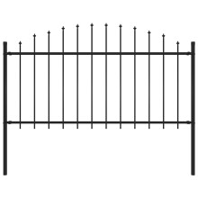 vidaXL Gartenzaun Woerden mit Speerspitze Stahl 170 x 150 cm Schwarz