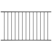 vidaXL Zaunelement Woerden Pulverbeschichteter Stahl 163x117 cm Schwarz