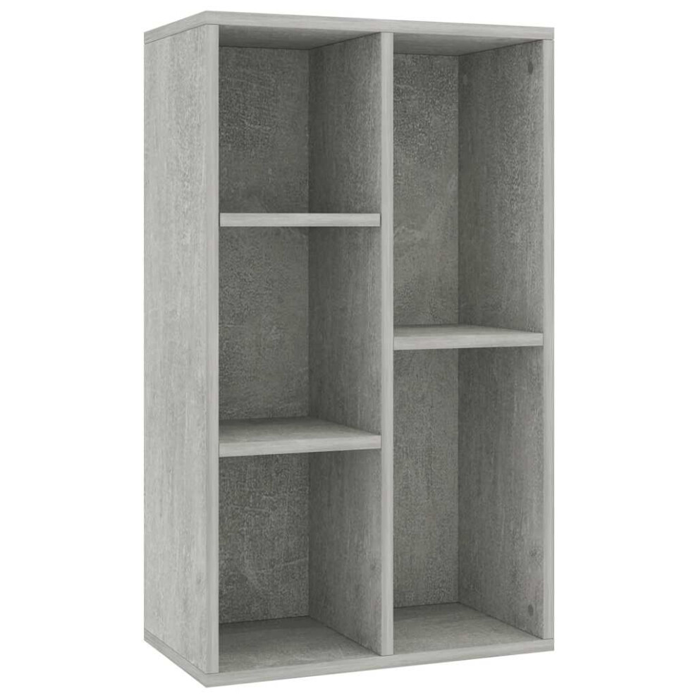 Vidaxl Book Cabinet/Sideboard Concrete Engineered Wood Indoor Bookshelf Grey
