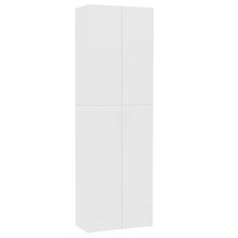 vidaXL White Engineered Wood Filing Cabinet - 5-Shelf Office Storage, 2 Doors, 60x32x190 cm (800297)