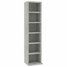vidaXL CD Cabinet Concrete Grey 21x20x88 cm Engineered Wood Storage Organiser