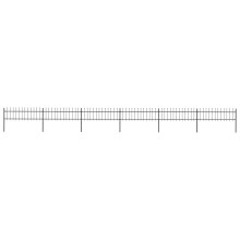 vidaXL Gartenzaun mit Speerspitze Stahl 1005 x 60 cm Schwarz