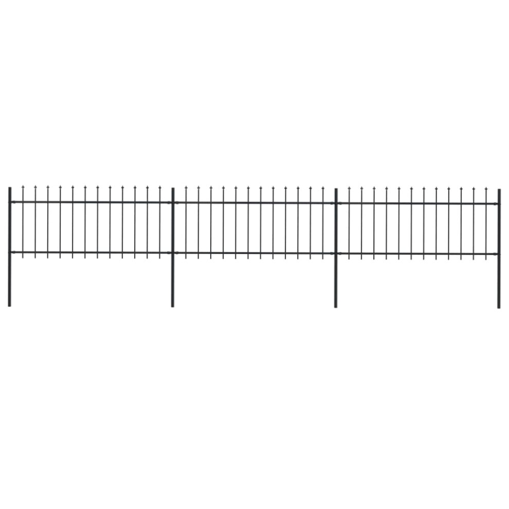 Vidaxl Garden Fence Spear 5.1X0.8m Outdoor Panel Barrier Border 8719883710259