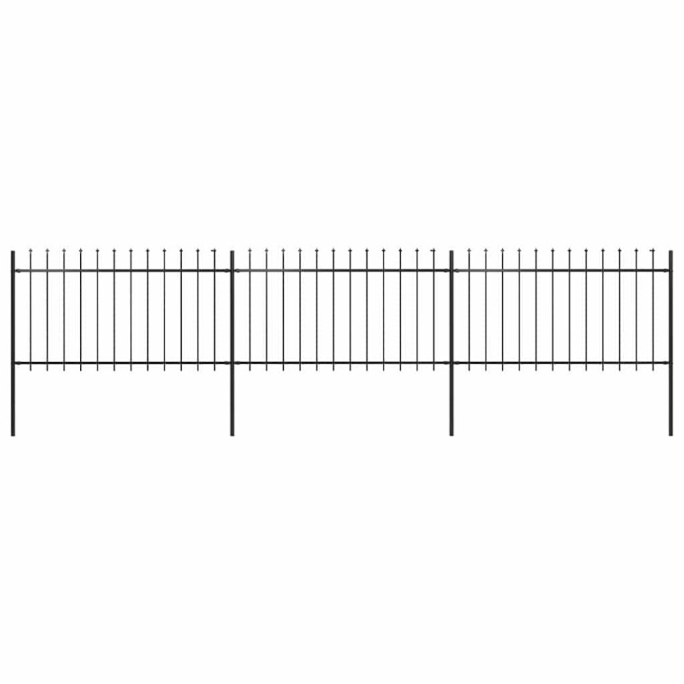 Vidaxl Garden Fence Spear 5.1X1m Outdoor Panels Barrier Border 8719883710341
