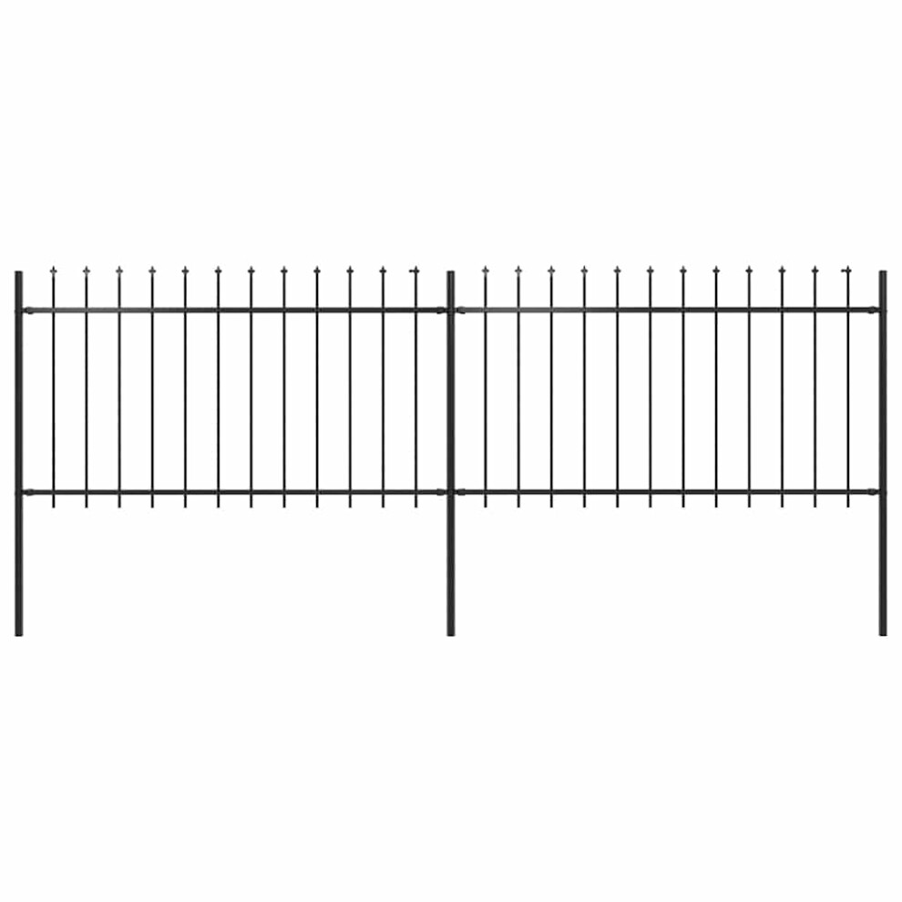 Vidaxl Garden Fence Spear 3.4X1m Outdoor Panels Barrier Border 8719883710334