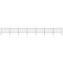 vidaXL Gartenzaun mit Speerspitze Stahl 1172 x 100 cm Schwarz