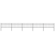 vidaXL Gartenzaun mit Speerspitze Stahl 838 x 80 cm Schwarz