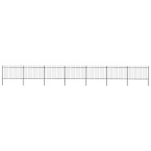 vidaXL Gartenzaun mit Speerspitze Stahl 1172 x 120 cm Schwarz