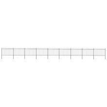 vidaXL Gartenzaun mit Speerspitze Stahl 1506 x 120 cm Schwarz