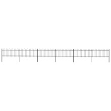 vidaXL Gartenzaun mit Rundbogen Stahl 1005 x 80 cm Schwarz