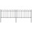 VidaXL vidaXL Gartenzaun mit Rundbogen Stahl 337 x 100 cm Schwarz 1