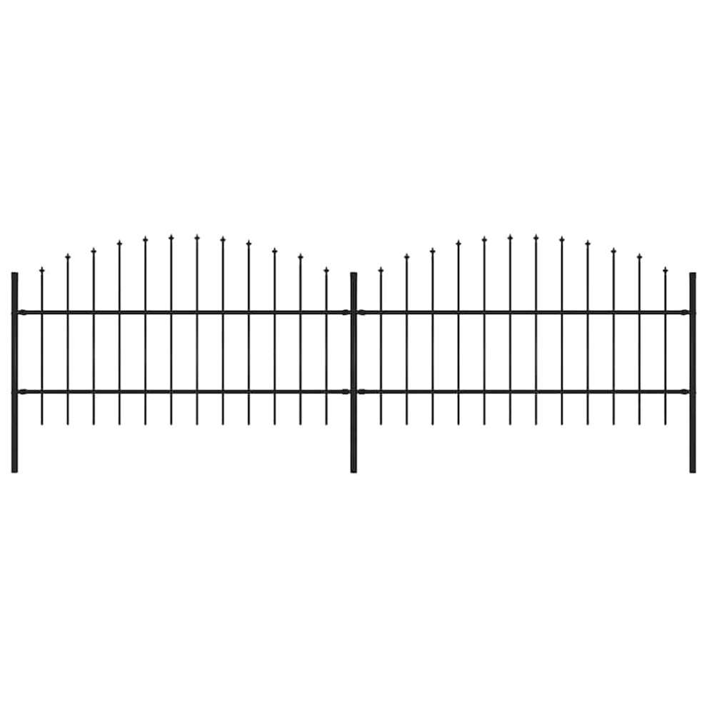 Vidaxl (3.4 M/ 75-100 Cm) Garden Fence Spear Outdoor Panel Barrier Border Privacy Multi Sizes
